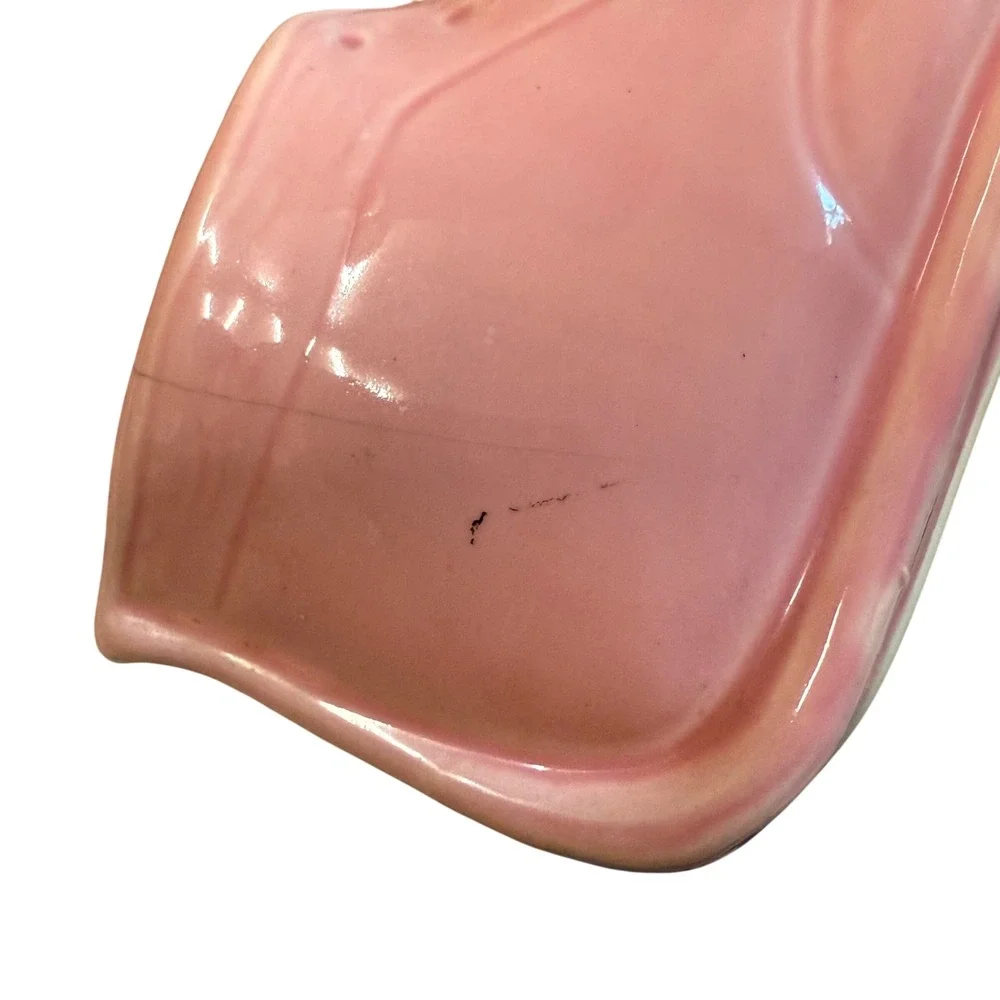 Vintage Pink Ceramic‎ Baby Shoe Planter Succulent Holder Decor